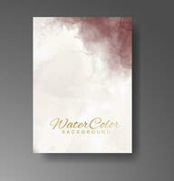 Cards with watercolor background. Design for your cover, date, postcard, banner, logo. vector