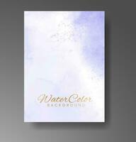 Cards with watercolor background. Design for your cover, date, postcard, banner, logo. vector