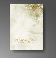 Cards with watercolor background. Design for your cover, date, postcard, banner, logo. vector