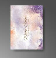 Cards with watercolor background. Design for your cover, date, postcard, banner, logo. vector