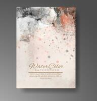 Cards with watercolor background. Design for your cover, date, postcard, banner, logo. vector