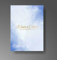 Cards with watercolor background. Design for your cover, date, postcard, banner, logo. vector