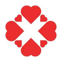 red heart icon. design element for valentine day vector