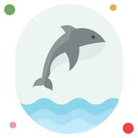 ballena icono ilustración, para web, aplicación, infografía, etc vector