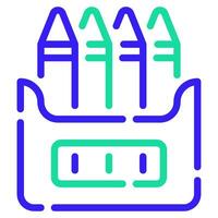 Crayons Icon Illustration for web, app, infographic, etc vector