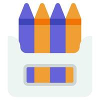 Crayons Icon Illustration for web, app, infographic, etc vector