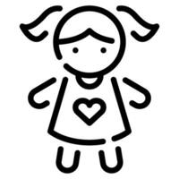 Doll Icon Illustration for web, app, infographic, etc vector