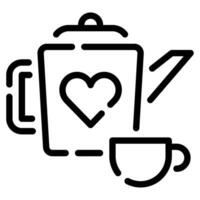 Tea Set Icon Illustration for web, app, infographic, etc vector