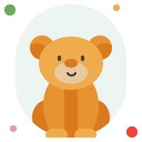 Bear Icon Illustration, for web, app, infographic, etc vector