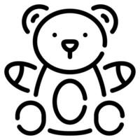 osito de peluche oso icono ilustración para web, aplicación, infografía, etc vector