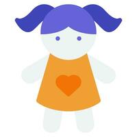 Doll Icon Illustration for web, app, infographic, etc vector