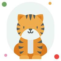 Tigre icono ilustración, para web, aplicación, infografía, etc vector