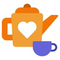 Tea Set Icon Illustration for web, app, infographic, etc vector