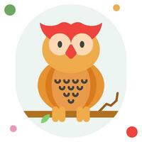 Owl Icon Illustration, for web, app, infographic, etc vector