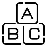 a B C bloques icono ilustración para web, aplicación, infografía, etc vector