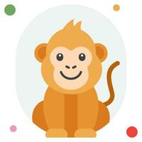 Monkey Icon Illustration, for web, app, infographic, etc vector