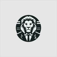 T-shirt design elements and cute mafia-style lion stickers vector