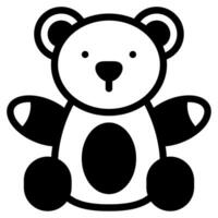 osito de peluche oso icono ilustración para web, aplicación, infografía, etc vector