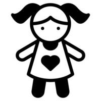 Doll Icon Illustration for web, app, infographic, etc vector