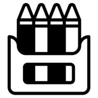 Crayons Icon Illustration for web, app, infographic, etc vector