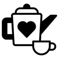 Tea Set Icon Illustration for web, app, infographic, etc vector