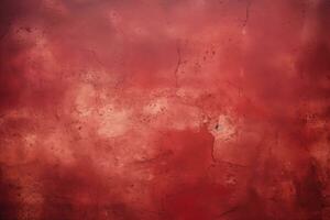 AI generated Abstract grunge background with textured old red wall. photo