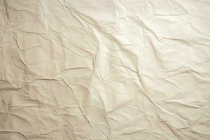 AI generated Background of brown paper texture, crumpled, uneven, rough. photo