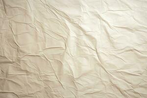 AI generated Background of brown paper texture, crumpled, uneven, rough. photo