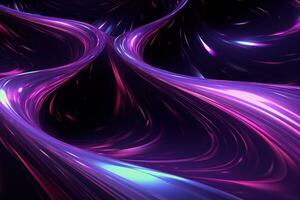 AI generated Abstract dark purple background with a complex wavy line pattern. photo