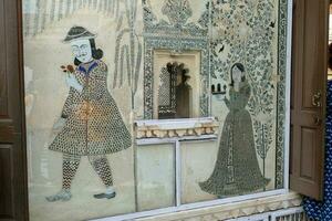 Noble prince wall mosaics, Udaipur, Rajasthan photo