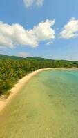 Cinematic FPV drone flight over tropical beach on paradise island in Thailand. video