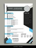 Professional Resume CV vector Template