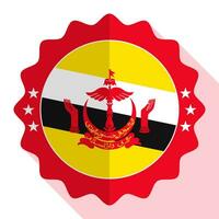 Brunei quality emblem, label, sign, button. Vector illustration.