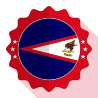 American Samoa quality emblem, label, sign, button. Vector illustration.