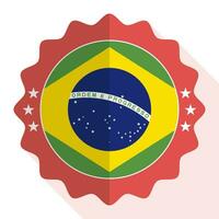 Brazil quality emblem, label, sign, button. Vector illustration.