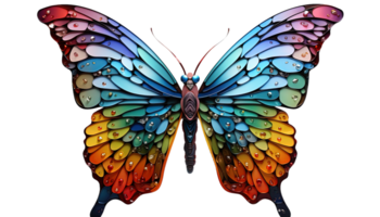 ai generiert Schmetterling Clip Art, beschwingt Schmetterlinge, transparent Hintergrund, bunt Schmetterling, Insekt png
