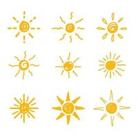 icono de ilustración de vector de sol