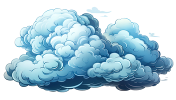 AI generated Fluffy cloud clipart, cloud shapes graphics, sky background, transparent background, weather illustration, celestial clouds, cloud shapes set, white fluffy clouds, sky backdrop png