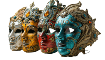 AI generated Carnival mask illustration, masquerade costume, Mardi Gras mask, decorative party accessory, celebration art, ornate Venetian mask, isolated transparent background png