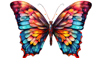 AI generated Butterfly clipart, vibrant butterflies, transparent background, colorful butterfly, insect png