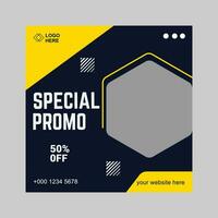 special promo social media post design vector