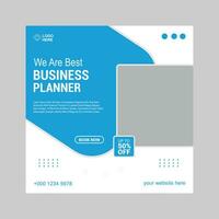 business planner social media design template vector