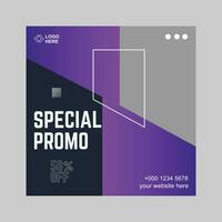 special promo social media post design vector