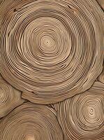 AI generated Abstract wooden wood rings closeup art photo