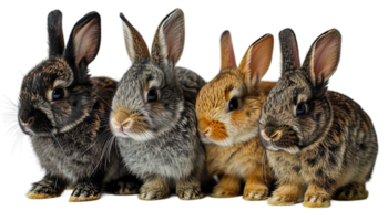 ai generiert süß Chinesisch Kaninchen, Hase transparent Hintergrund, bezaubernd Hase, flauschige Hase, Tierkreis Tier png