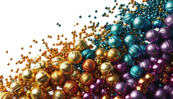 AI generated Mardi Gras Beads, mardi gras, masquerade, carnival, masquerade party, celebration tradition, joyful event png