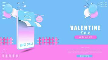 pink and blue promotional banner design vector