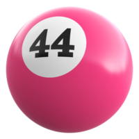 44 Nummer 3d Ball Rosa png