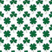Seamless pattern of tree and four leaf clover. Design concept for St. Patrick greetings backdrop vector