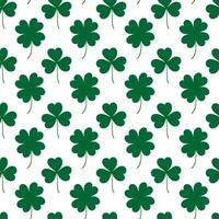 Seamless pattern of tree and four leaf clover. Design concept for St. Patrick greetings backdrop vector